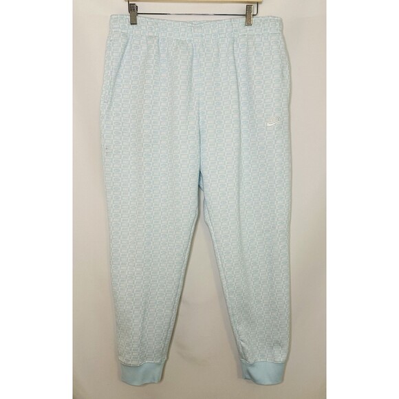 Nike Men's NSW Club BB Monogram BTS Joggers Blue White Men's XXL‎ NWT - Picture 1 of 13